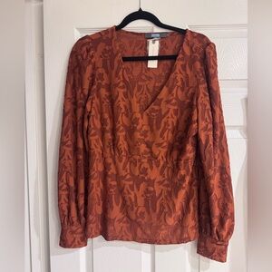 Anthropologie long sleeve baby doll top